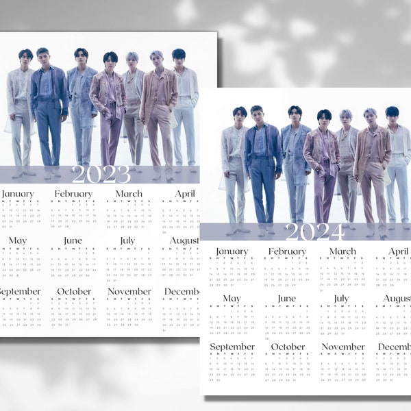 Bts Wall Calendar 2024 Printable 2024 CALENDAR PRINTABLE