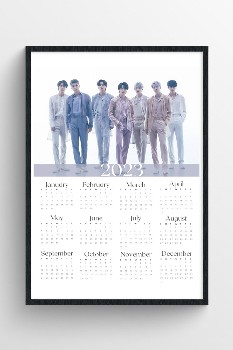 BTS Proof 2023 2024 Wall Calendar Year at a Glance Etsy
