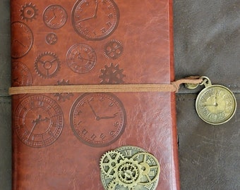 Leather Writing Journal / Diary Steampunk Format
