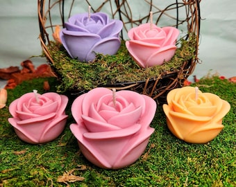 Handmade Decorative Rose Flower Soy Wax Candles