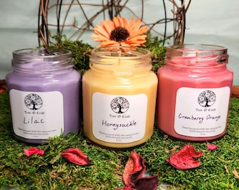Handmade Decorative Glass Jar Soy Wax Candles