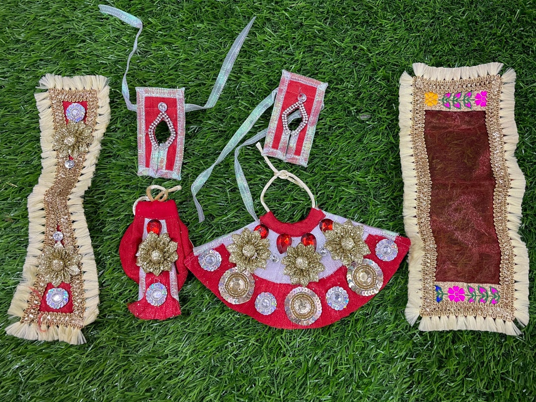 Designer Radha Krishna Poshak / Available in Size 5 Inch Etsy