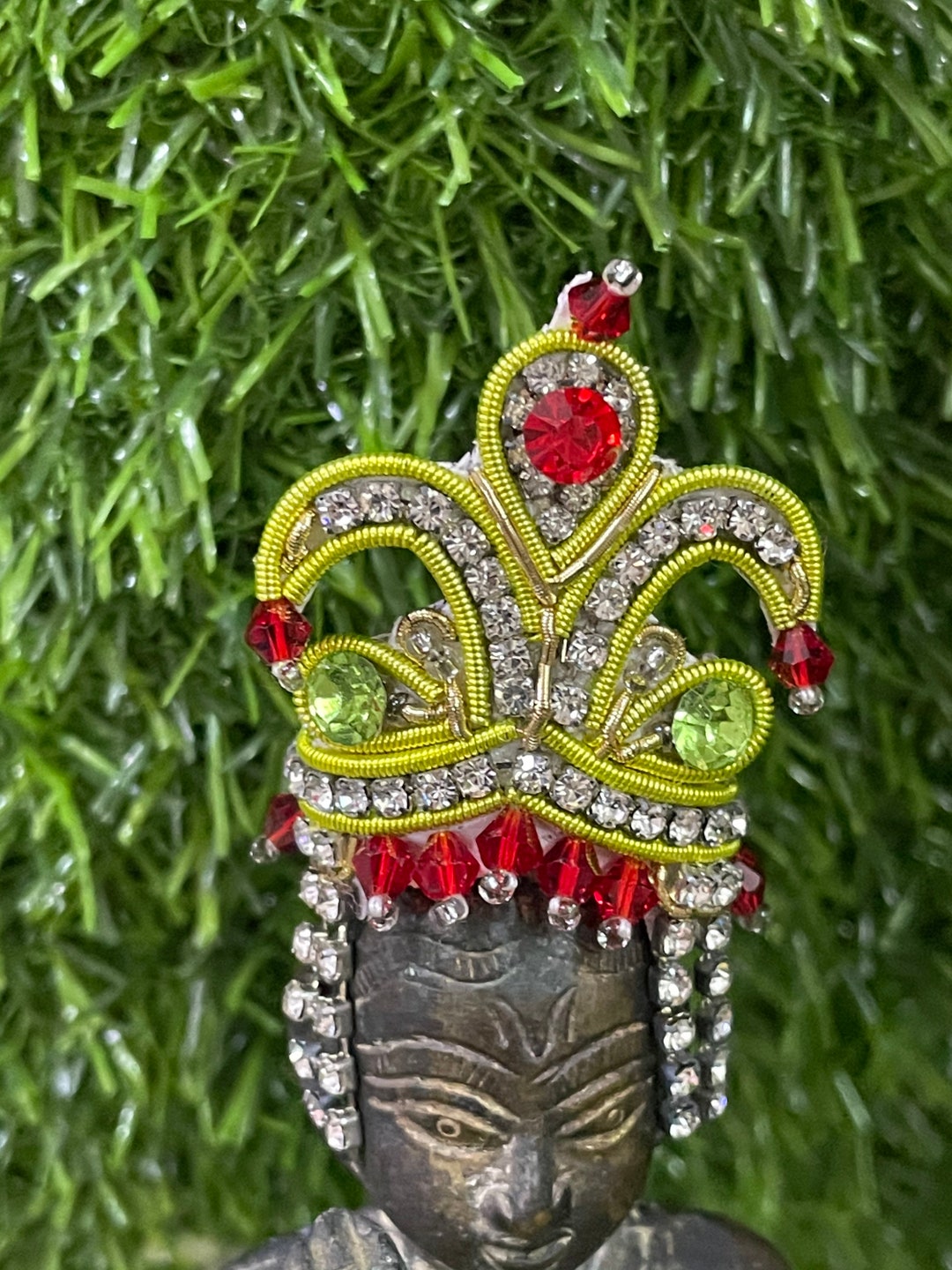 Multicolour Krishna Kanha Ji Mukut / Gopal Ji Stone Crown / Etsy