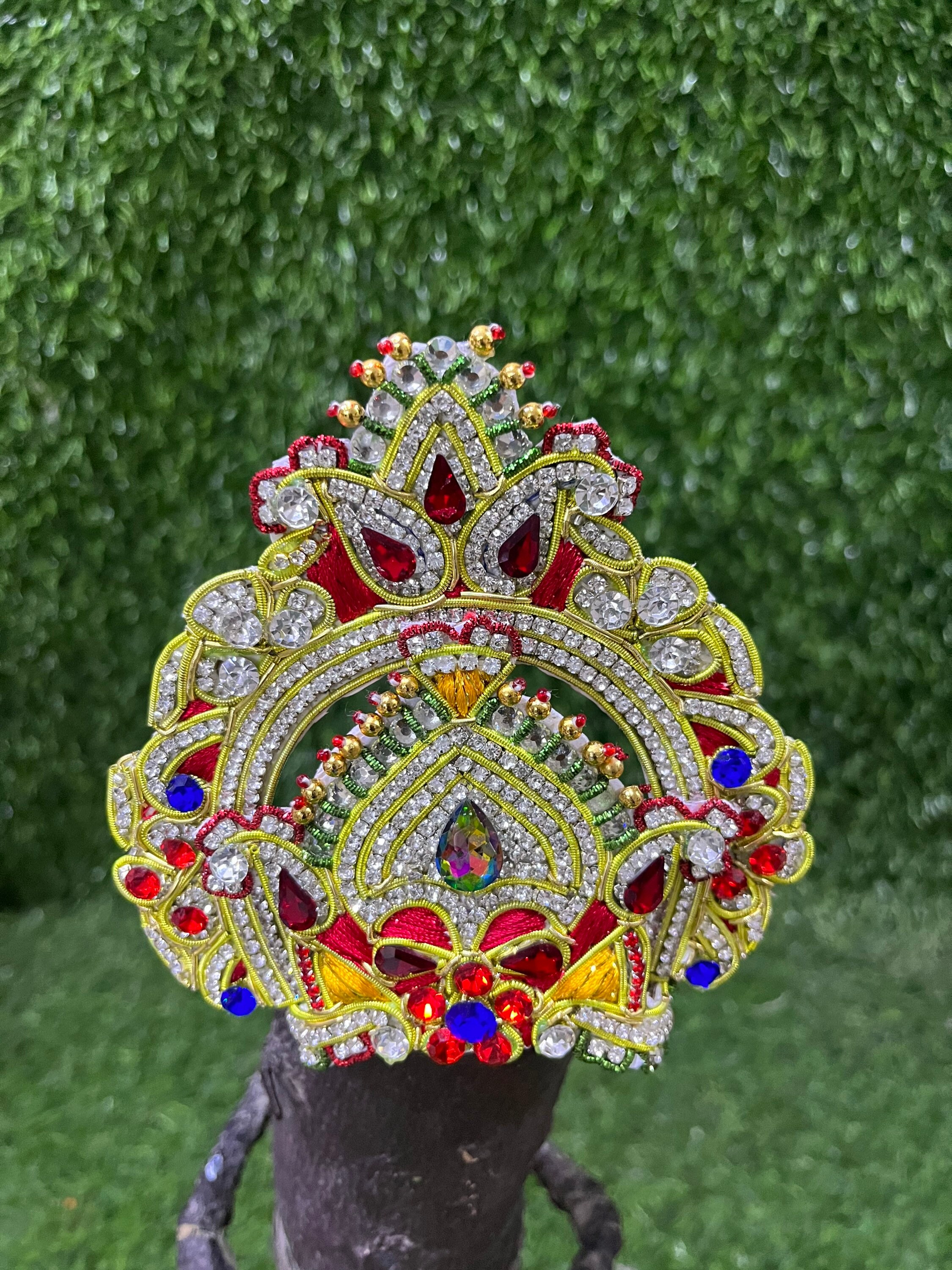 Krishna Mukut / Gopal Ji Stone Crown / Jewellery for HEAD Circumference