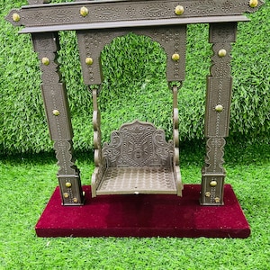 Laddu Gopal fibre jhula in velvet work / home temple decor / swing available for size 0,1 2 , 3/ Janmashtami special