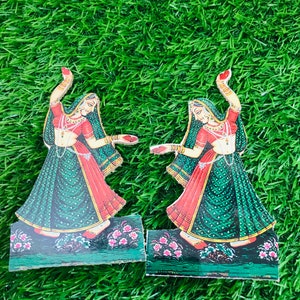 Sakhi set / set of 2 sakhi / home decor / temple decor / height is around 5 inches
