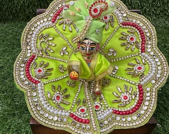 Very beautiful heavy work Krishna dress / available for size 0,1,2,3,4 and 6 laddu Gopal / deity dress with matching Pagdi