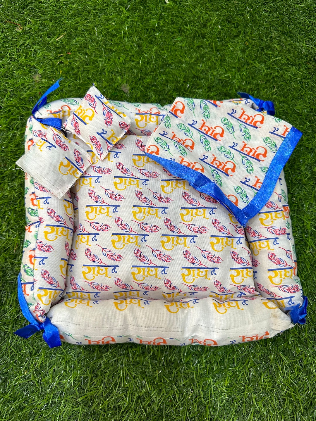 Laddu Gopal Gaddi / Bed for Deity Idols / Set of Gaddi With Pillow and