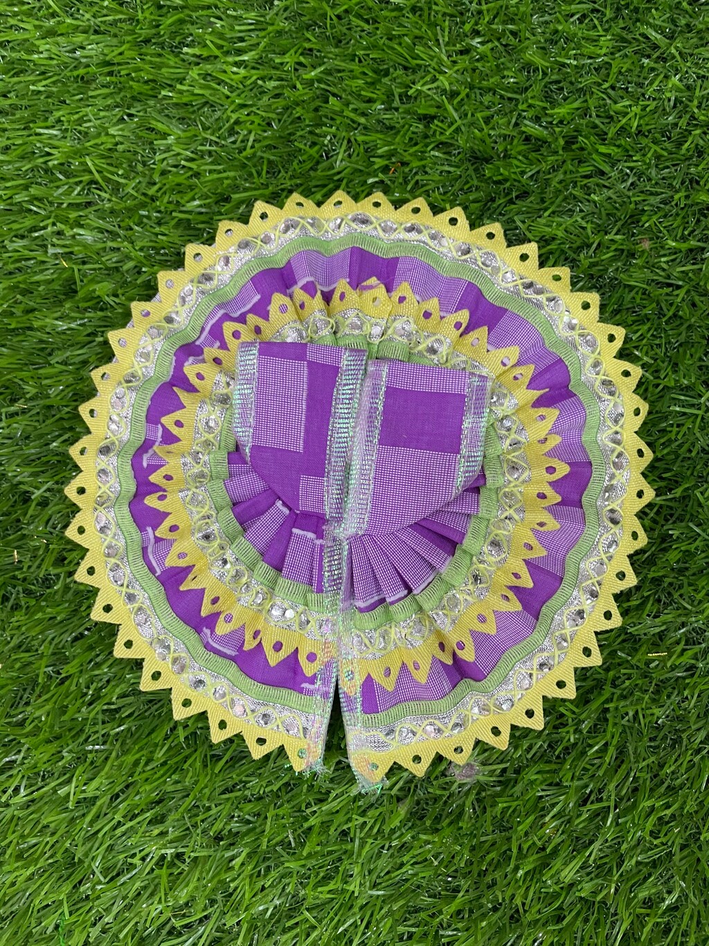 Set Completo Per Laddu Gopal – Abito Estivo In Cotone Taglia 1, 2 Abiti Da Notte, Zanzariera E Lettino – Accessori Poshak Krishna