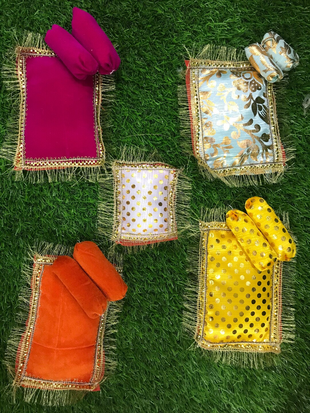 Laddu Gopal Gaddi for Singahasan/ Bed for Deity Idols / 2 Patterns