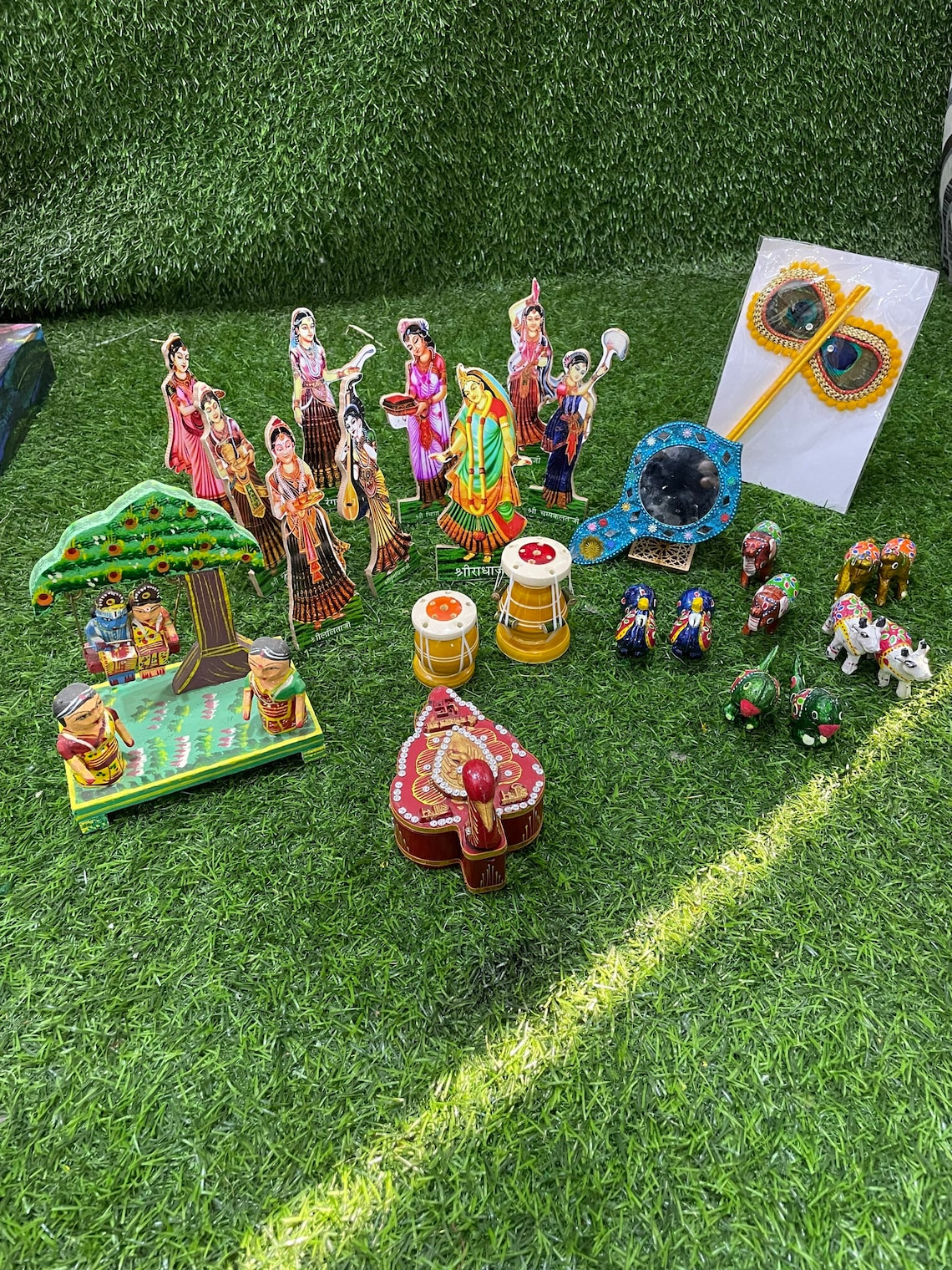 Janmashtami Temple Decor Set / Home Decor / Ashtsakhi , Animal Set