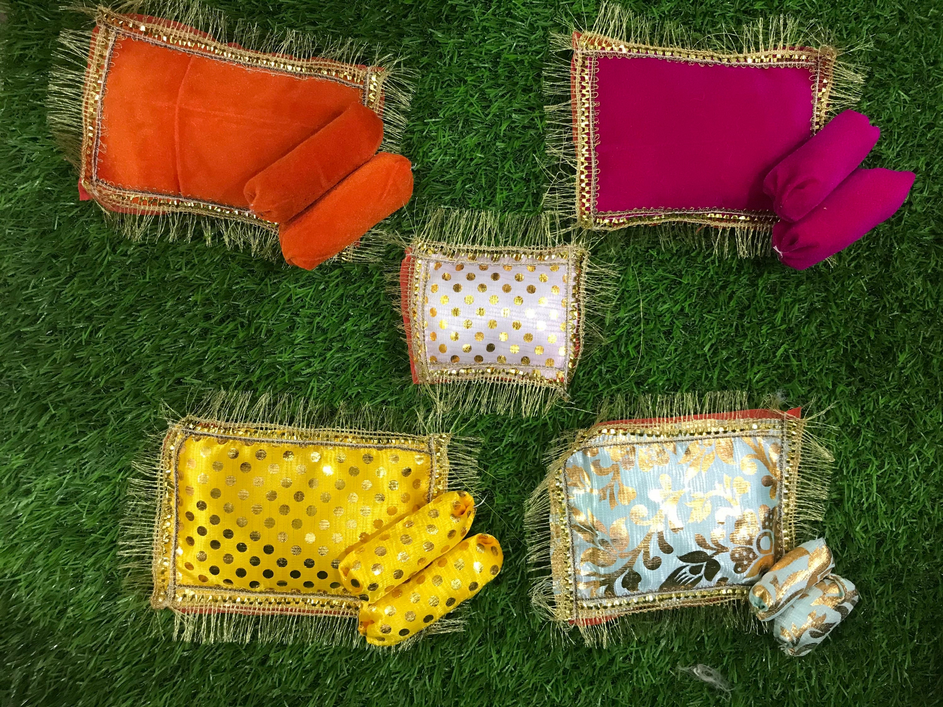 Laddu Gopal Gaddi for Singahasan/ Bed for Deity Idols / 2 Patterns