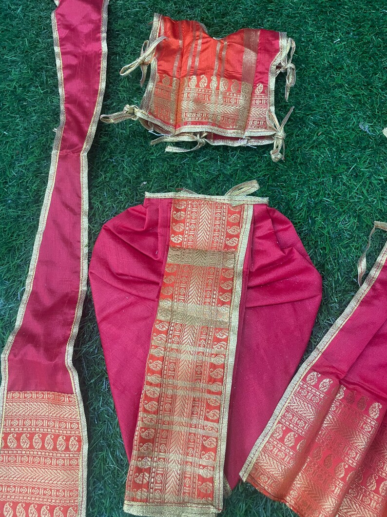 Designer Silk Radha Krishna Dress / Available for Size 2 , 3 , 4 , 5