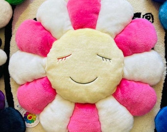 Takashi Murakami Flower Pillow Pink and White 60CM - Etsy