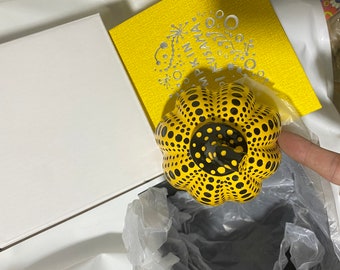 草間彌生 カボチャオブジェ・ペーパーウエイト黄色 パンプキン ペーパーウェイト草間彌生 オブジェ 置物 YAYOI KUSAMA
