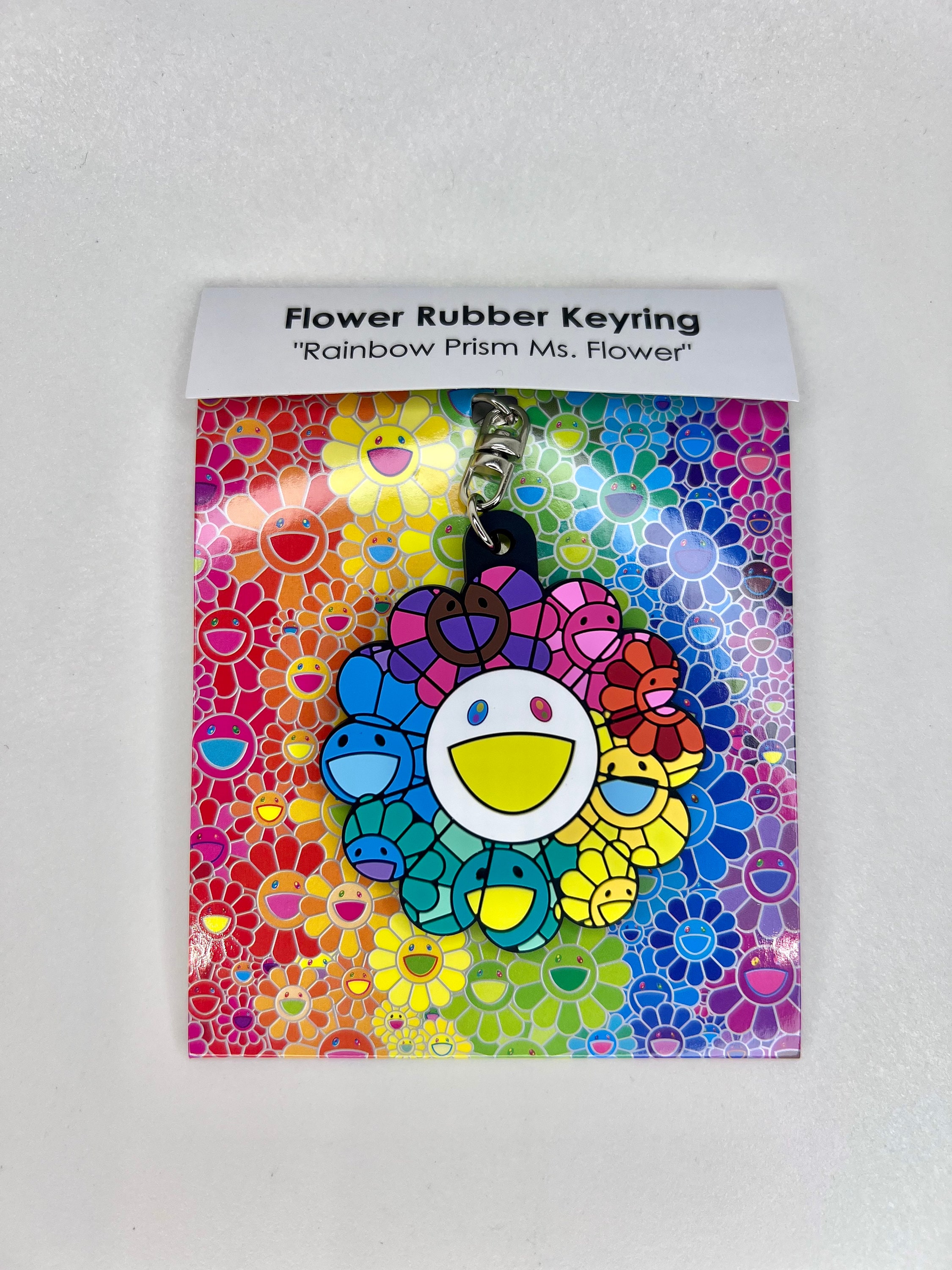  Takashi Murakami Flower Keychain Flower Emoji Keychain B :  Clothing, Shoes & Jewelry