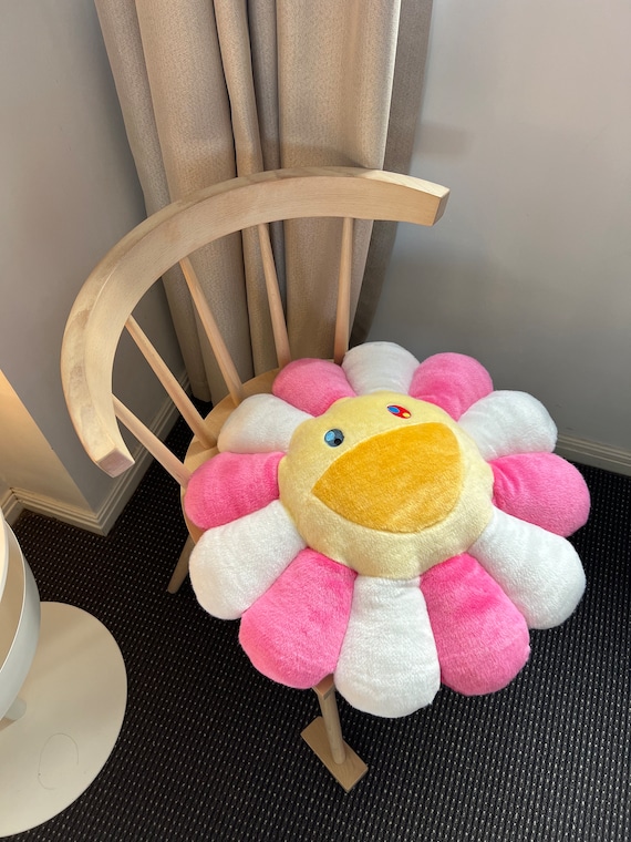 Takashi Murakami Flower Pillow Pink and White 60CM - Etsy