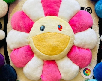 Takashi Murakami flower pillow pink and white 60CM