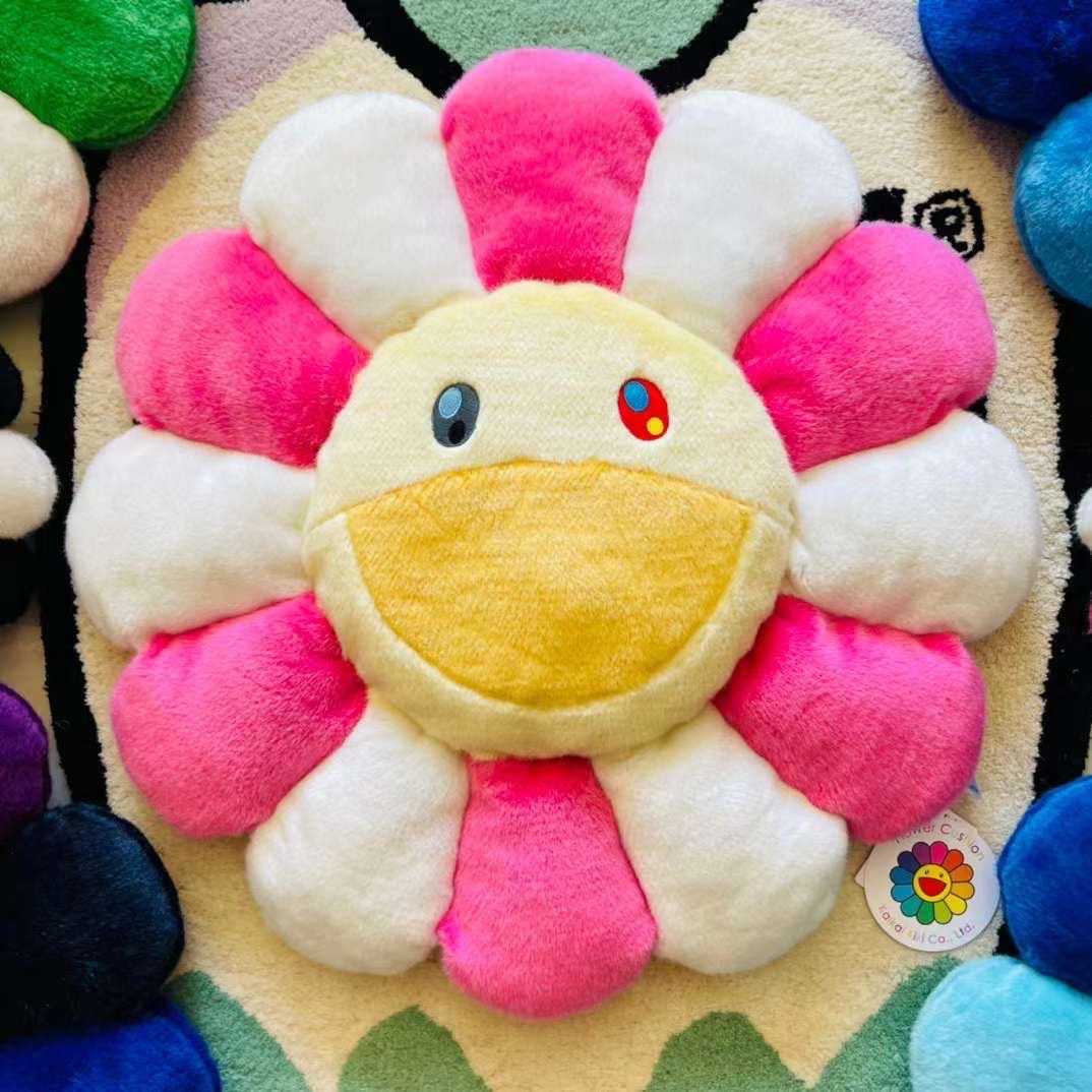 Takashi Murakami Multicolored Pillow Inspired Floral Designs, Handmade,  Bedroom Unique, Aesthetic, Home Decor Gift, Hypebeast Pillow, Soft 