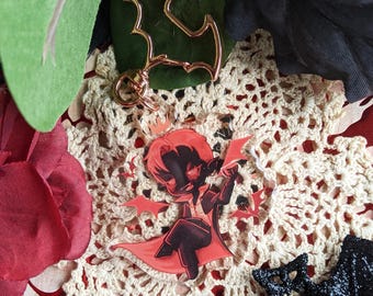 Dorian Drac Vampire Keychain | Spooky Accessory | Acrylic Keychain