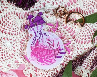 Potion Notion Keychain | Spooky Mushroom Accessory | Acrylic Keychain