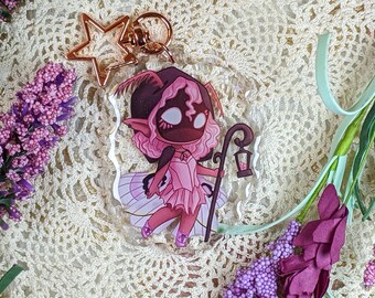 Chibi Luna Lue Keychain | Whimsical Fairy Cottagecore Accessory | Acrylic Keychain