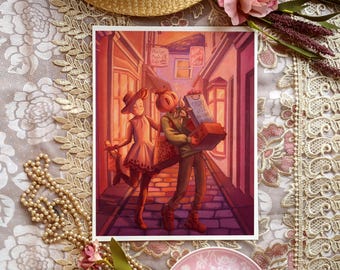 Rosi Boo & Mr. Pumpkin Magical Market Print | 8.5” by 11"