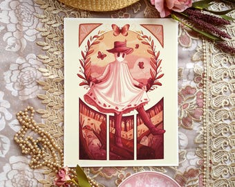 Ghost Girl Print | Rosi Boo Stained Glass Art | 8.5” by 11”