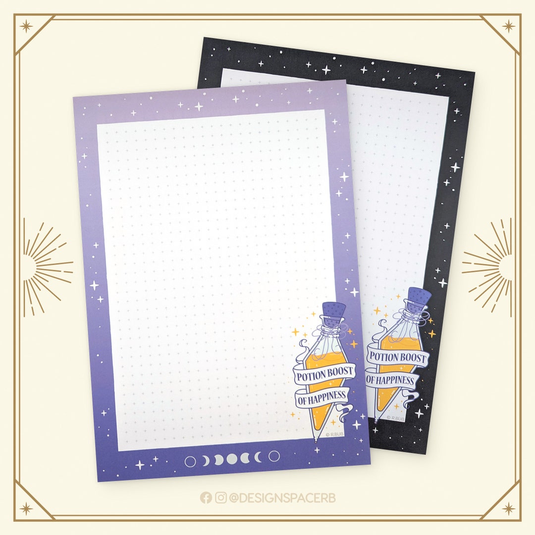 Wizard Note Pad Notepad - Magic Potion // A5 // 50 Sheets // to Do // Witch Wizard ...