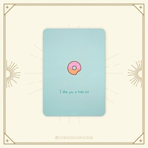 Grußkarten World // Dina6 // Runde Ecken // Karte // Donut // Spruch // English // Lofi Kawaii Style