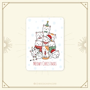 Tarjeta de Navidad - kawaii