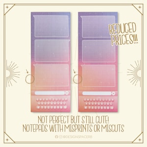 Notizblock - Misprint - Miscut // Kellnerblock // 50 Blatt // Social // Message // Chat // Sprechblase // Tastatur // Kawaii // Reduziert