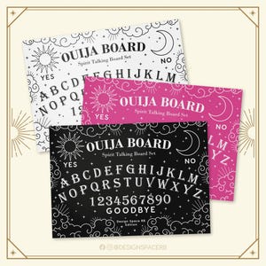 Wenskaart - Ouija bord//Dina6//kaart//verjaardag//magisch//heks//heks//spiritboard//geesten//spooky//Engels