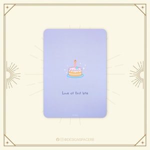 Grußkarte Cake // Dina6 // Runde Ecken // Karte // Geburtstag // Spruch // English // Kuchen Torte // Lofi Kawaii Style