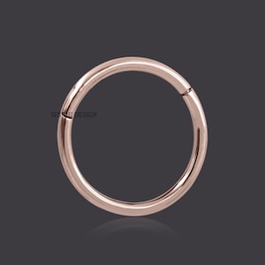 14k rose gold charm holder lock, round plain clasp lock, woman jewelry connector lock
