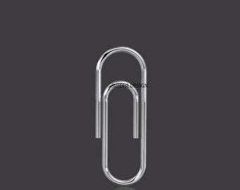 925 silver paper clip lock, wholesale gold charm jewelry