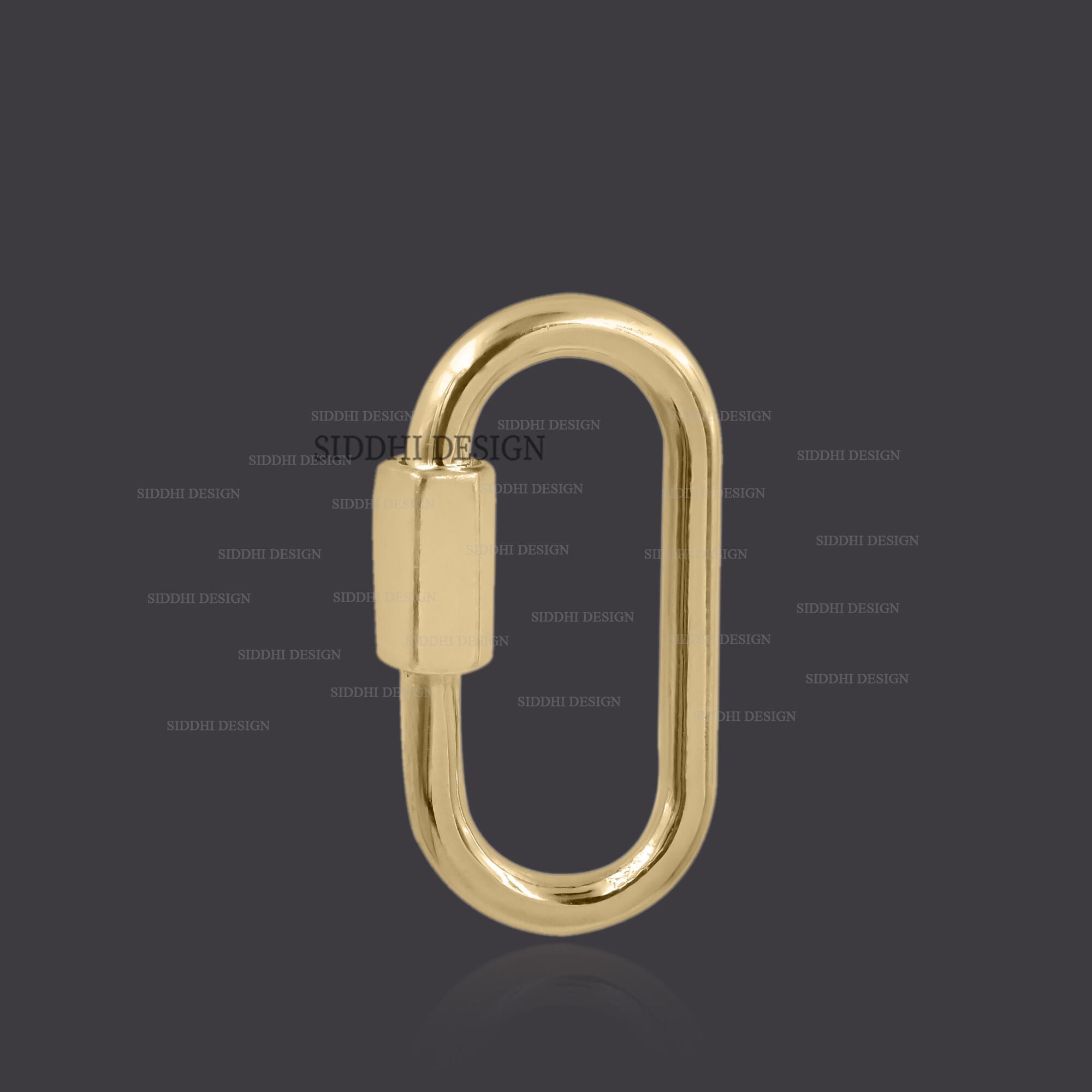 COOTIE　Symbol Carabiner　GOLD 14k Yellow Gold Carabiner Lock Gold Plain Carabiner Lock