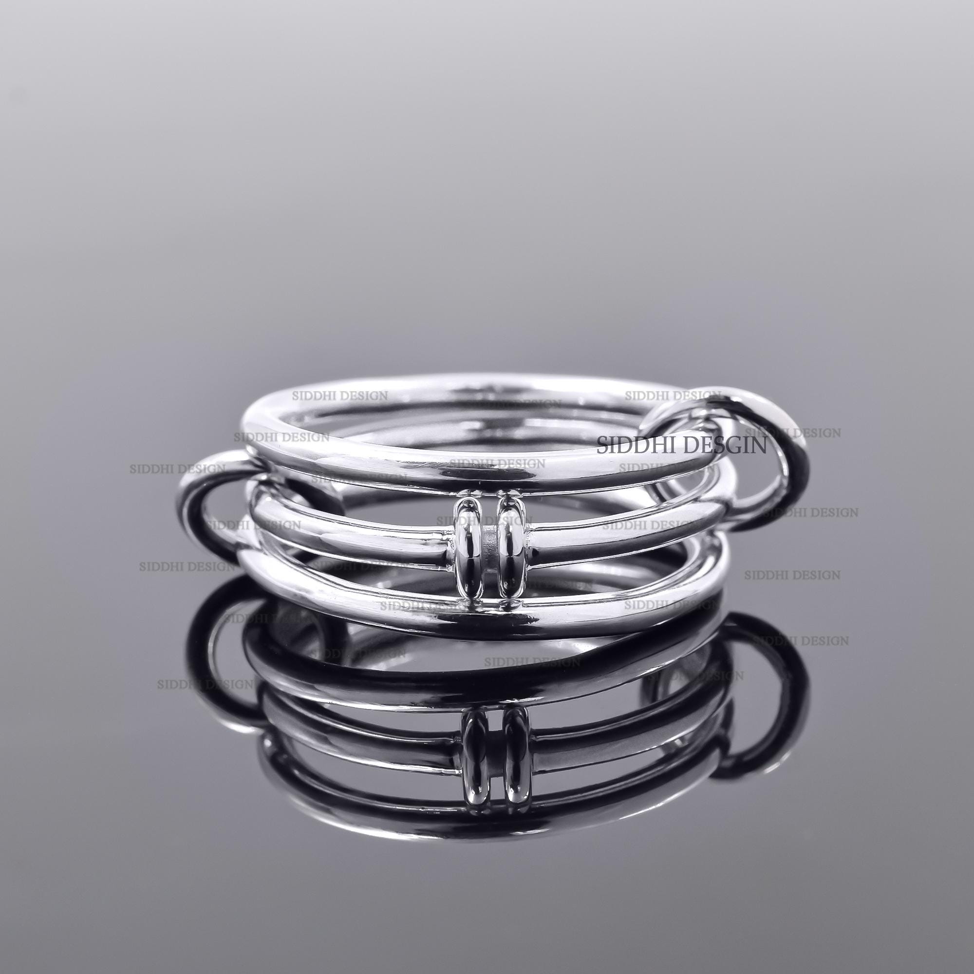 Sterling Silver Multiband Ring - Etsy