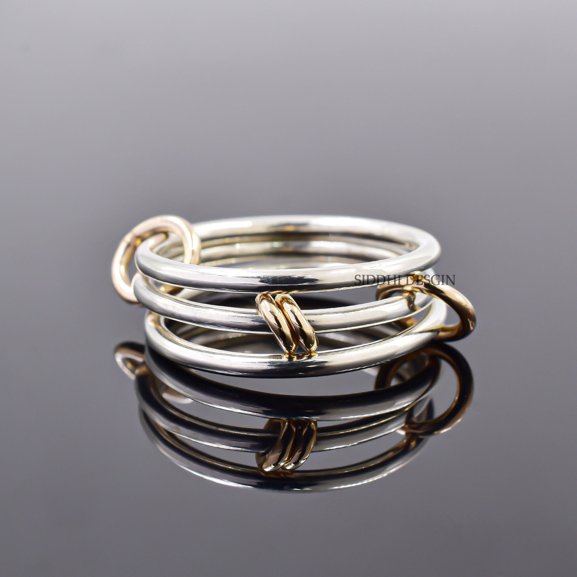 Gold Insert Ring Spacer Beads, 20 pcs Saturn Jump Ring For Beads, Circular  Encasing Caps 6