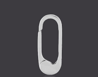 925 Silver Charm Enhancer Lock: Oval Spring Clasp