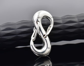 925 silver diamond S shape lock, women's jewelry connector lock