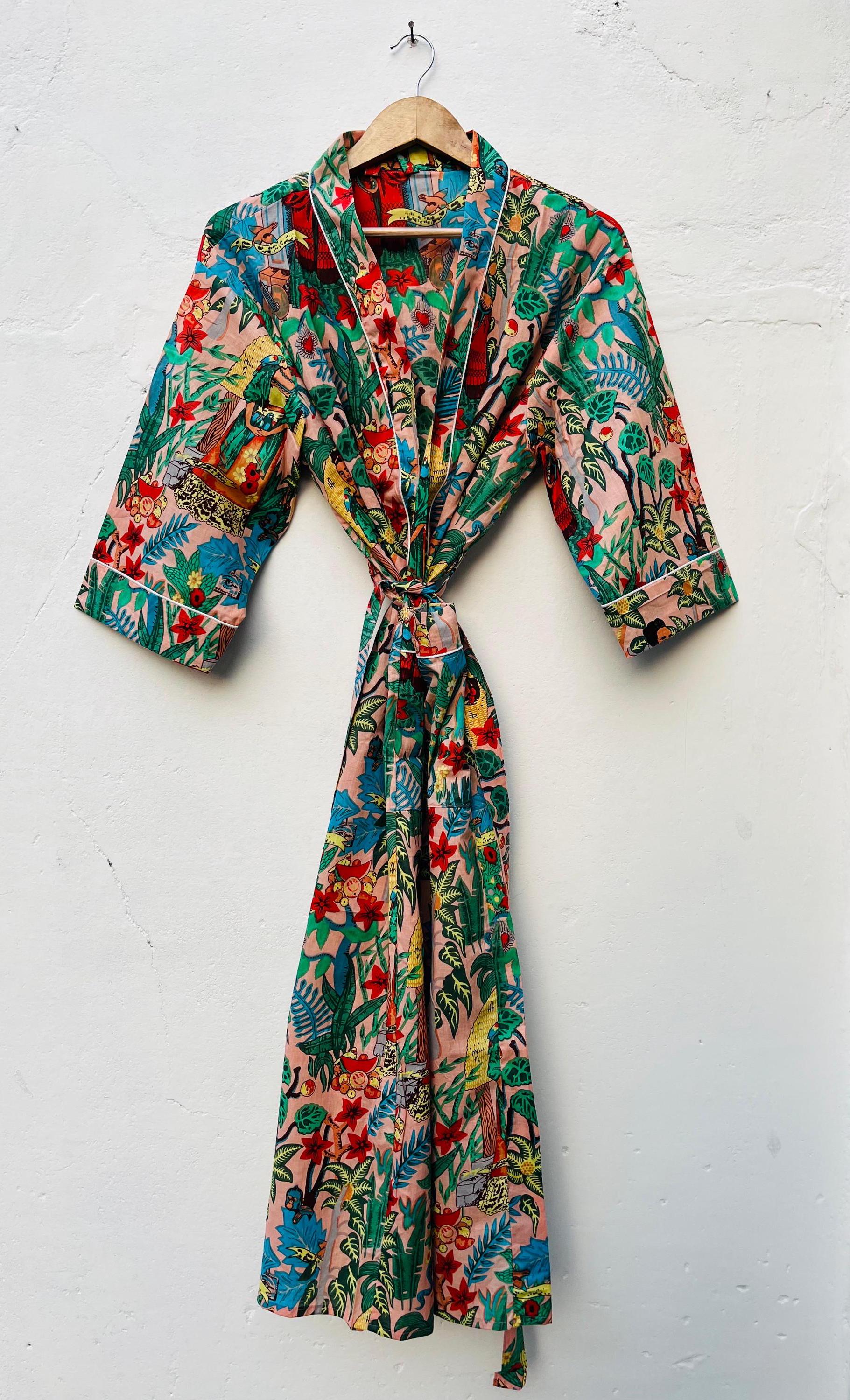 Robe été Femme Frida Kahlo - Coton Imprimé Floral Rouge - Taille Plus