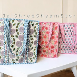 Floral Handprinted Large Quilted Tote Bags, Bohemian Overnight Weekender Beach Bag, Eco Friendly Shopping Grocery Bag, Travel Bag For Women
