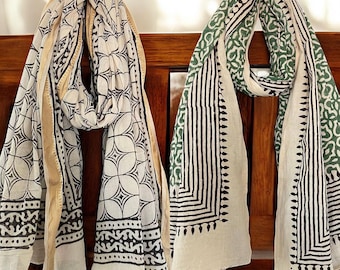 Handblock Gedruckt Zari Baumwolle Sarong : Strand Wrap, Schal, Cover-Up