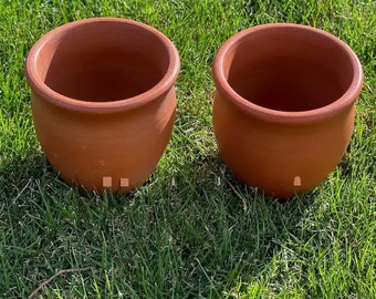 Handmade Terracotta Tea Mugs: Unglazed Indian Clay Cups, Pack of 6
