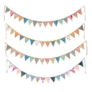 Bandierina in tessuto vintage, bandierina in stile boho colorata, ghirlanda di striscioni in cotone fatti a mano per la decorazione della sala delle feste, bandierina in stile boho per feste