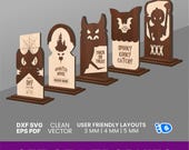 Halloween Trophy for Costume Party Prize Best Costume Contest Award Engraved Laser Cut Trophy SVG DIY Halloween Craft Ideas Fun Activity