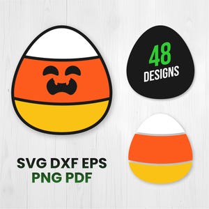 Halloween Chubby Candy Corn SVG Bundle Sublimation Clipart, Candy Corn PNG, Halloween Cricut Candy Corn Cut Spooky Cute Halloween SVG Bundle