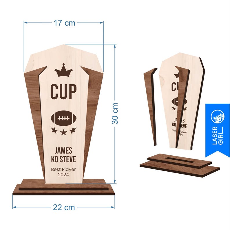 Trofeo Ikon Parent's Player Football - Incisione Gratuita Inclusa