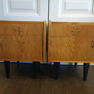 Vintage yugoslavian Nightstands/pair of 2/Vintage Night Tables/Bedside Tables / Vintage Furniture /retro nightsides